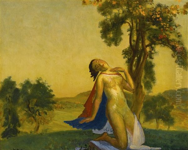 Breathing Sacrifice Oil Painting by Arthur B. Davies