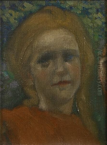 Female Portrait Oil Painting by Arthur B. Davies