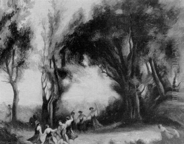 Morning Dance Nymphs Oil Painting by Arthur B. Davies