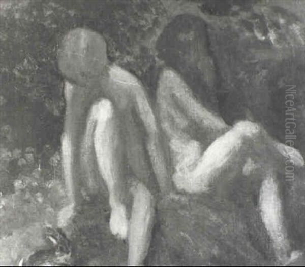 Sad Shepard Oil Painting by Arthur B. Davies