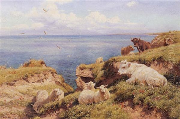Morning In Brittany Oil Painting by Henry William Banks Davis, R.A.