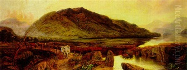 Evening Glow Oil Painting by Henry William Banks Davis, R.A.