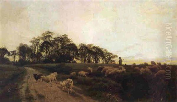 Midsummer Twilight Oil Painting by Henry William Banks Davis, R.A.