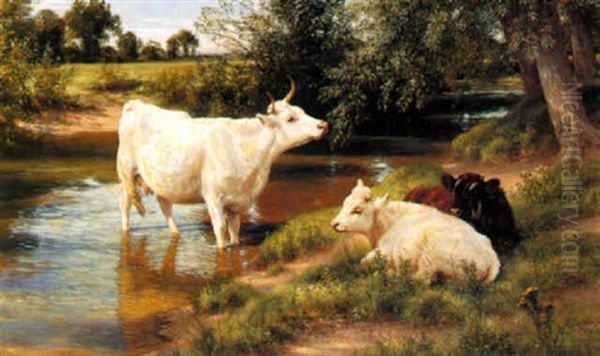 Summer Shade Oil Painting by Henry William Banks Davis, R.A.