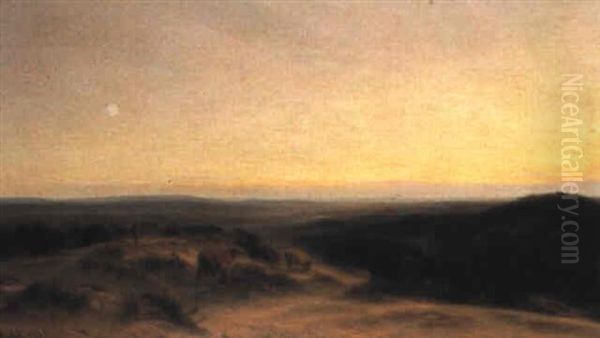 The Gleaming Landscape Oil Painting by Henry William Banks Davis, R.A.