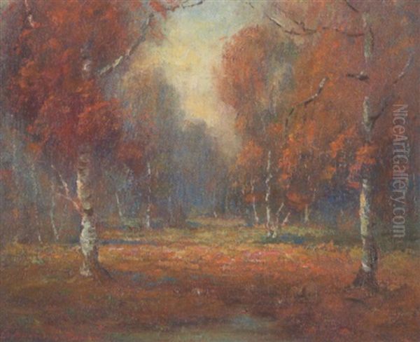 Autumn Landscape Oil Painting by Edwin Dawes