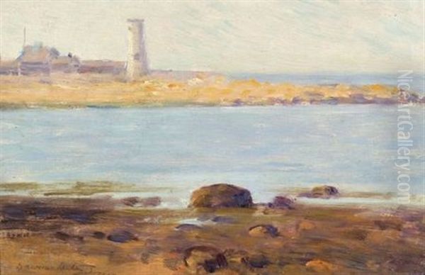 Scituate Lighthouse, Massachusetts Oil Painting by Dawson Dawson-Watson