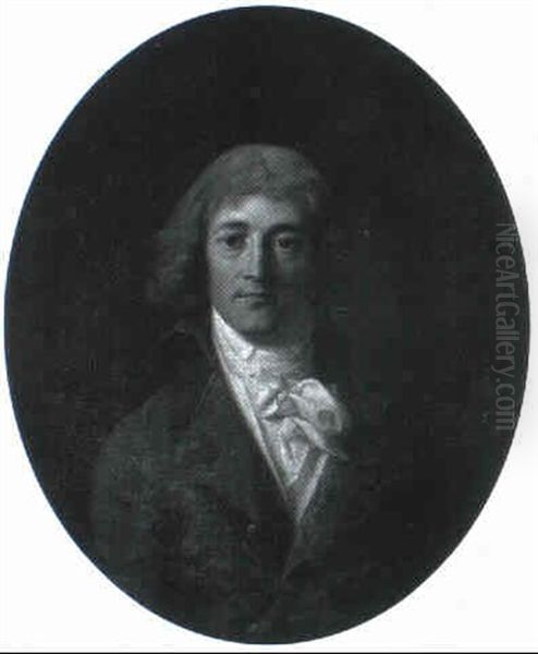 Portrait D'homme En Buste Preqeue De Face Oil Painting by Jean Antoine Julien de Parme