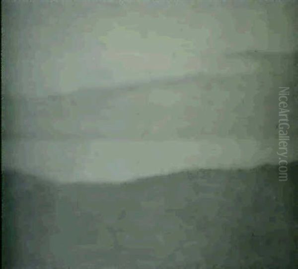 Sunset Near The Hudson Oil Painting by Perrine van Dearing