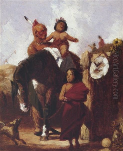 Figure Group Of Sioux Oil Painting by Charles Deas