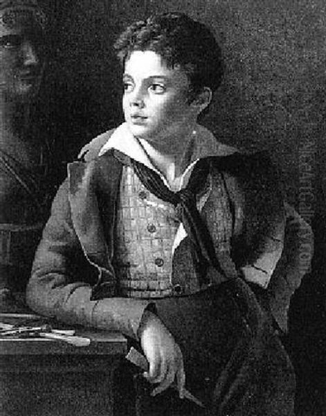 Portrait Of A Sculptor Oil Painting by Auguste Hyacinthe Debay