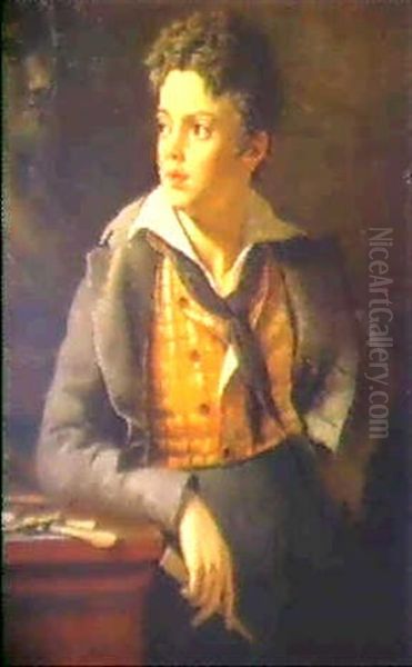Portrait D'un Jeune Sculpteur Oil Painting by Auguste Hyacinthe Debay