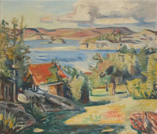 Fra Buvika Oil Painting by Per Deberitz