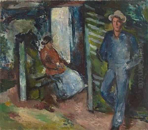 Lysthus Oil Painting by Per Deberitz