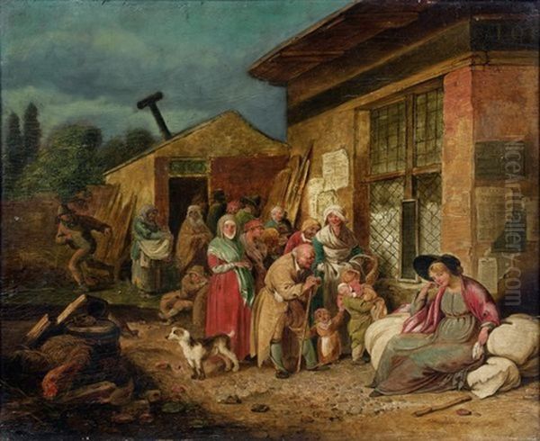 La Loterie Nationale Oil Painting by Philibert-Louis Debucourt