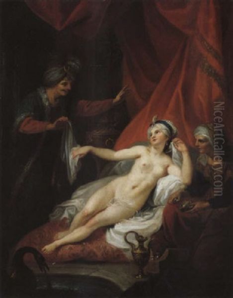 Haremszene Oil Painting by Philibert-Louis Debucourt