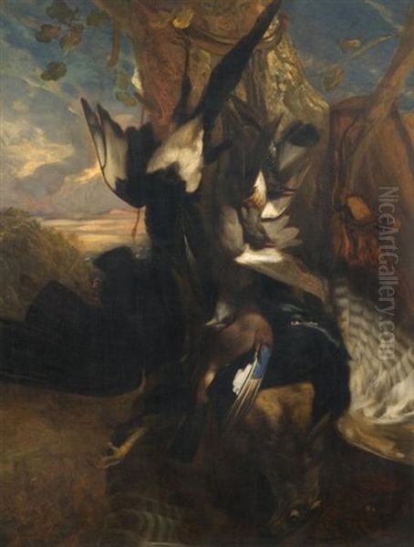 Trophee De Volatiles Oil Painting by Alexandre Gabriel Decamps