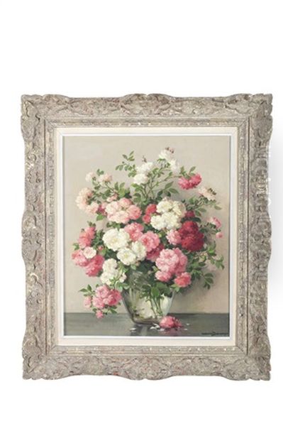 Petites Roses Oil Painting by Maurice Alfred Decamps