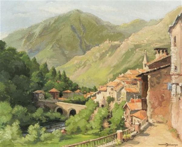 Saint Martin-vesubie Oil Painting by Maurice Alfred Decamps