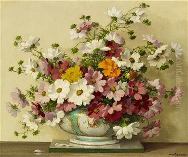 Still Life In A French Vase Oil Painting by Maurice Alfred Decamps