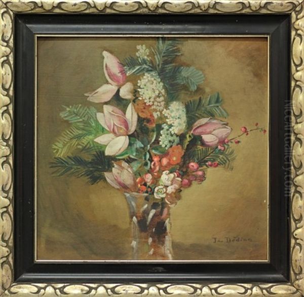 Kvetina Ii Oil Painting by Jan Dedina