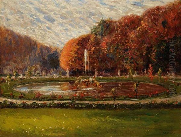 The Tuileries Gardens Oil Painting by Jan Dedina