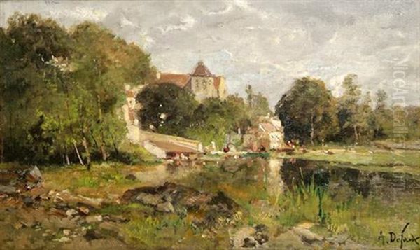 Les Bords De Marne Oil Painting by Alexandre Defaux