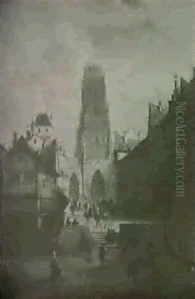 Mittelalterliche Vedute Oil Painting by Alexandre Defaux