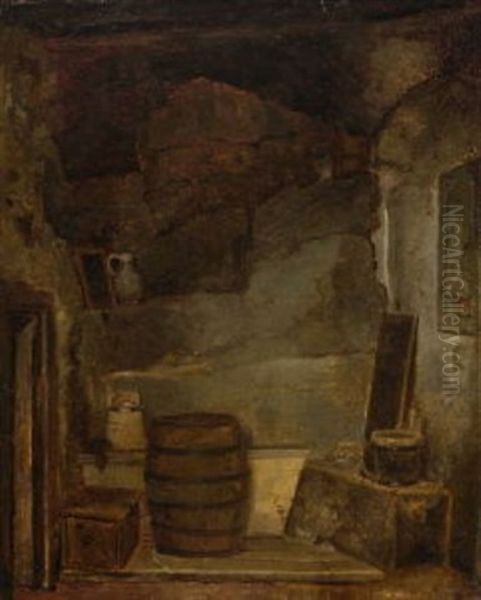Bauernkeller Oil Painting by Franz Von Defregger