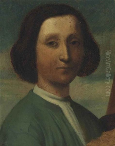 Tete Florentine (d'apres Un Tableau Ancien) Oil Painting by Edgar Degas