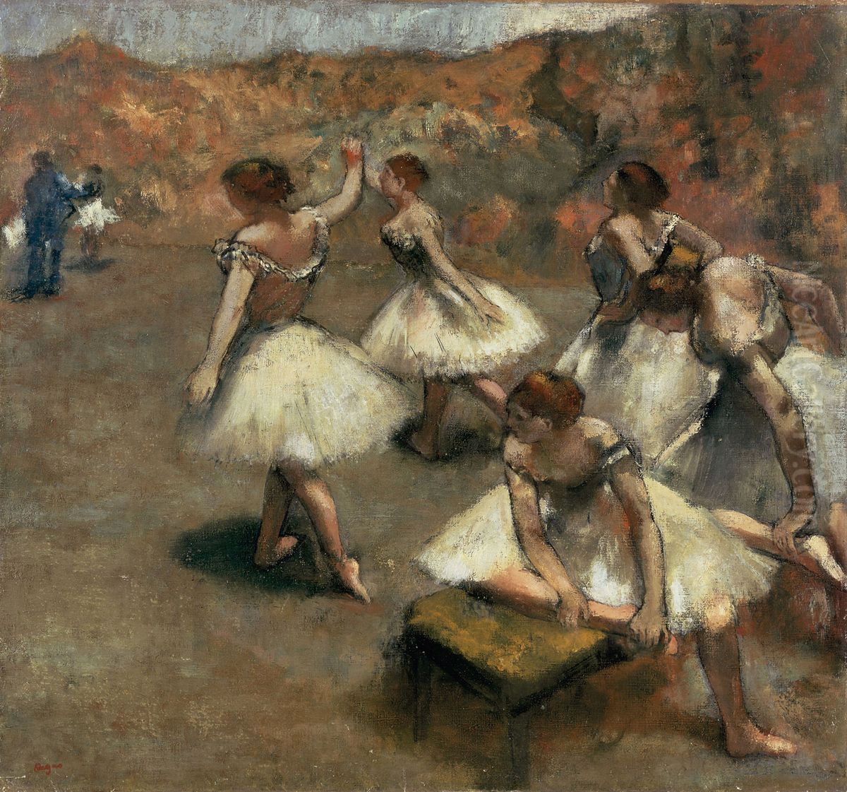 Danseuses Sur La Scene Oil Painting by Edgar Degas