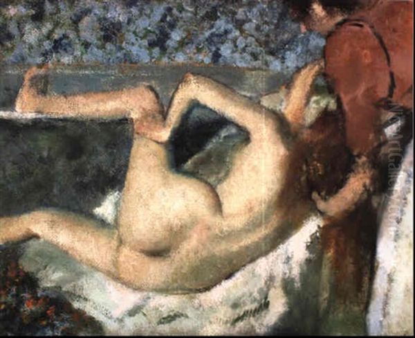 Le Bain, Femme Vue De Dos Oil Painting by Edgar Degas