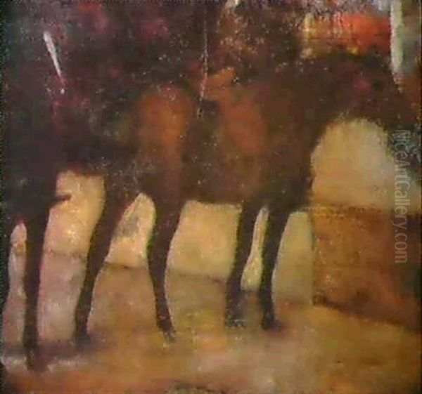 Etude De Chevaux Oil Painting by Edgar Degas