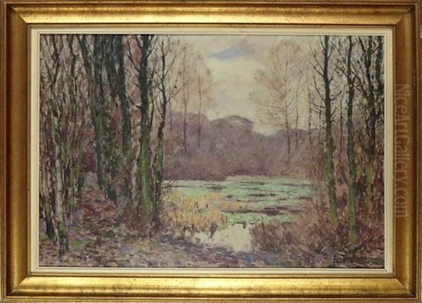 Mare Dans Les Bois Oil Painting by Henri Deglume