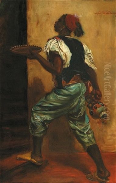 Le Serviteur Noir Oil Painting by Edme Alexis Alfred Dehodencq