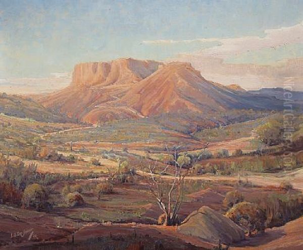 Road To Turquoise Oil Painting by Luther Evans DeJoiner