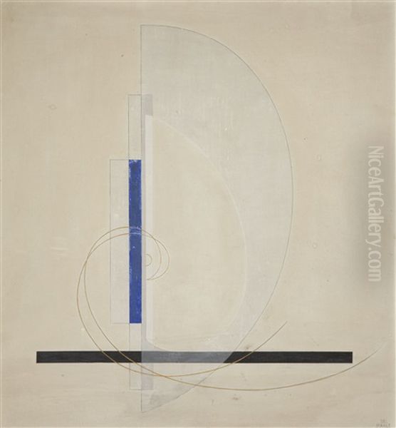 Epreuve Plastique Sur La Coquille Initiale Oil Painting by Felix Del Marle