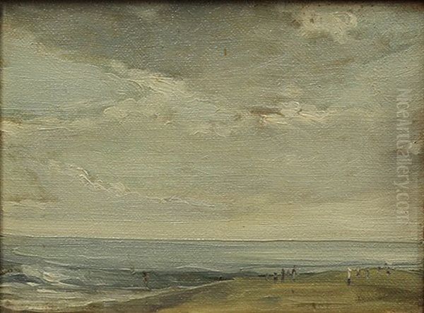 Stinson Beach Oil Painting by Maurice Auguste Del Mue