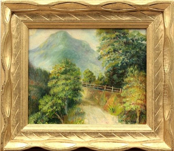 Pathway Oil Painting by Maurice Auguste Del Mue