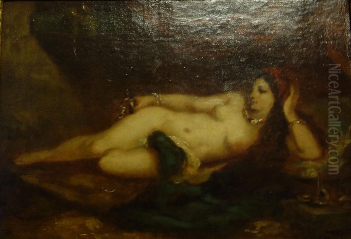 Odalisque Oil Painting by Eugene Delacroix
