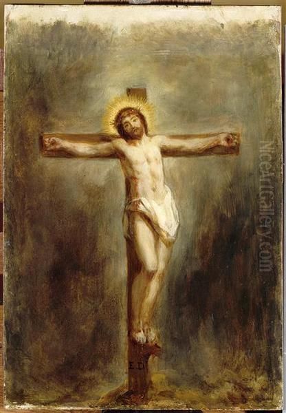 Le Christ En Croix Oil Painting by Eugene Delacroix