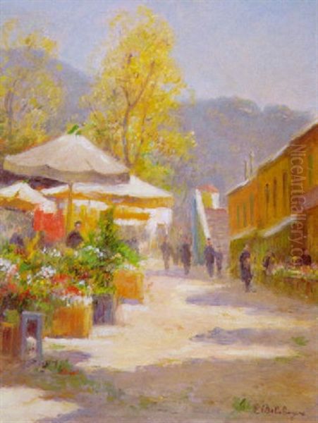 Le Marche Oil Painting by Eugene Jules Delahogue