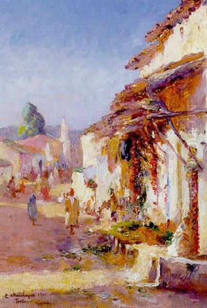 Testour - Tunisie Oil Painting by Eugene Jules Delahogue