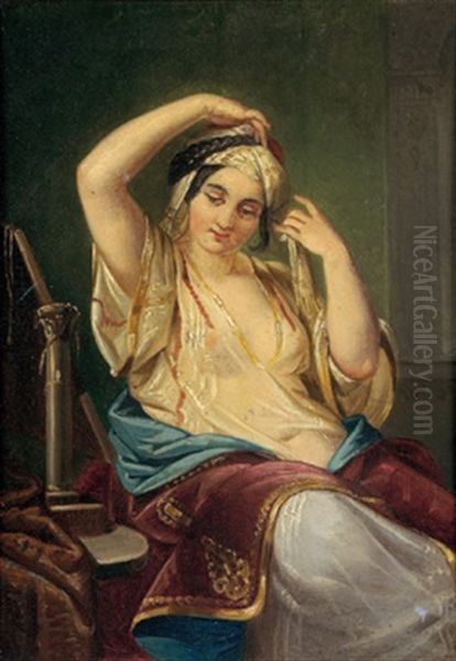 Odaliske Oil Painting by Paul Delaroche