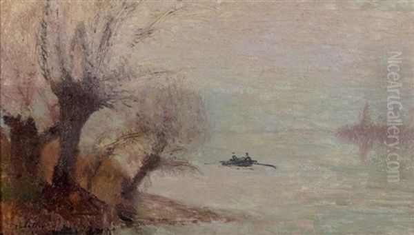 Bords De Seine Oil Painting by Joseph Delattre