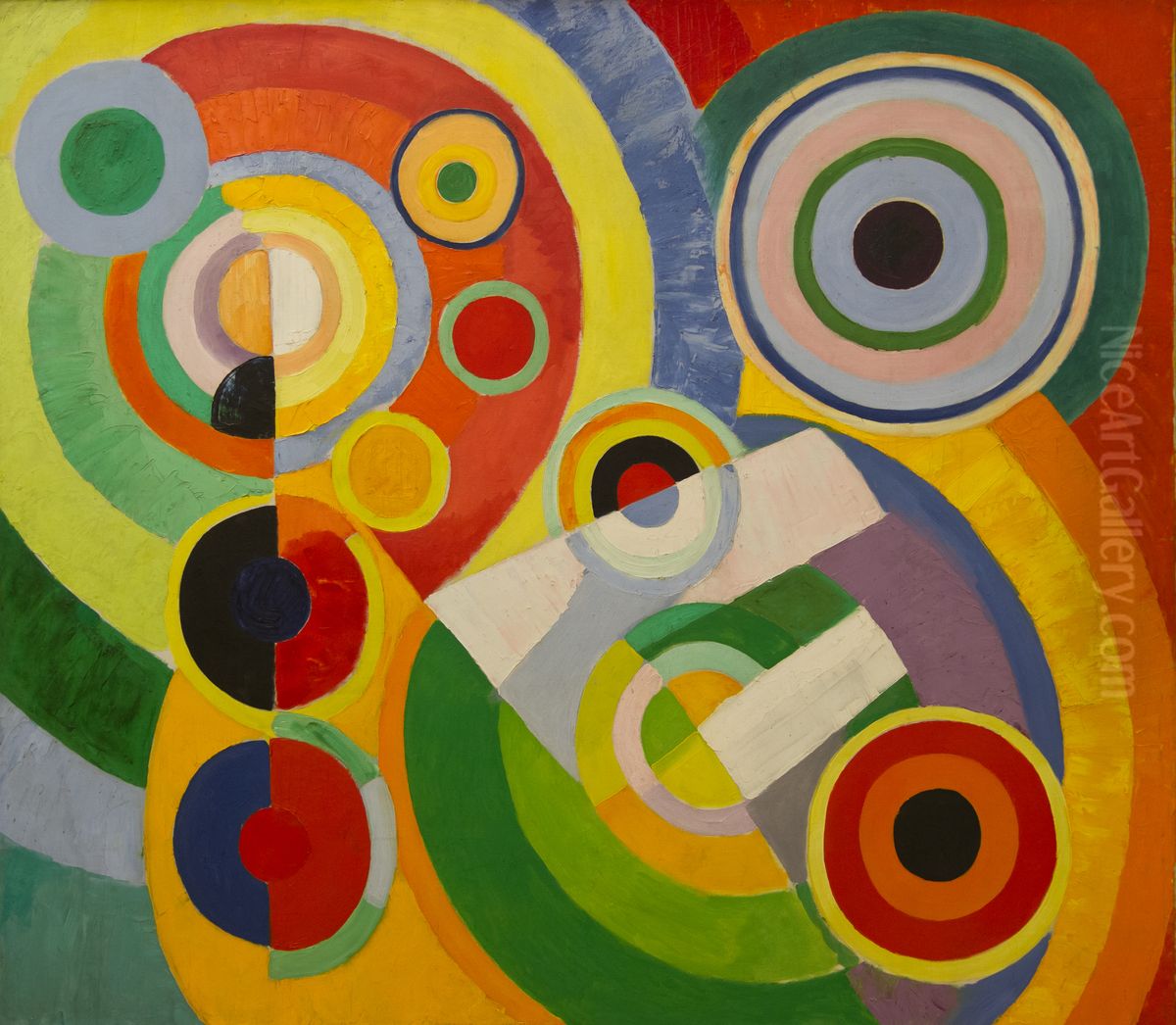 Rythme, Joie De Vivre Oil Painting by Robert Delaunay