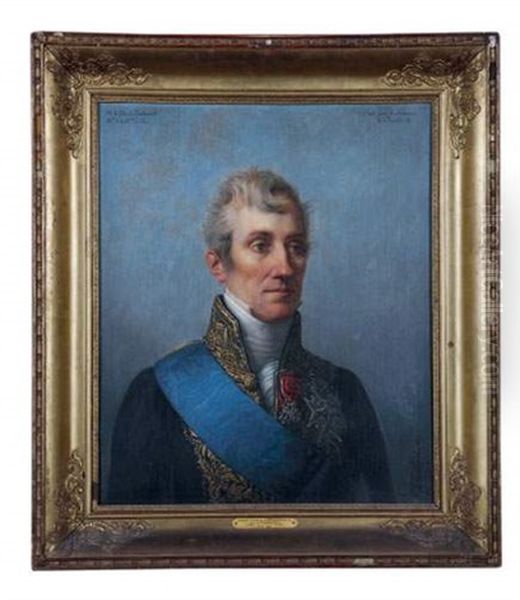 Polycarpe, Vicomte De La Rochefoucauld, Duc De Doudeauville, Ministre De La Maison Du Roi Oil Painting by Pierre Louis Delaval