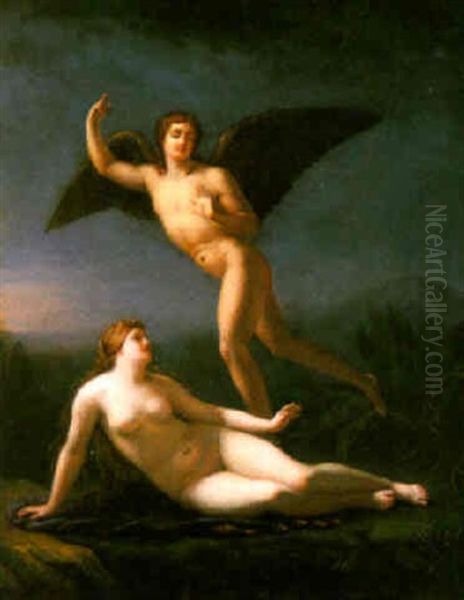 Psyche Abandoned By Cupid Oil Painting by Pierre Louis Delaval