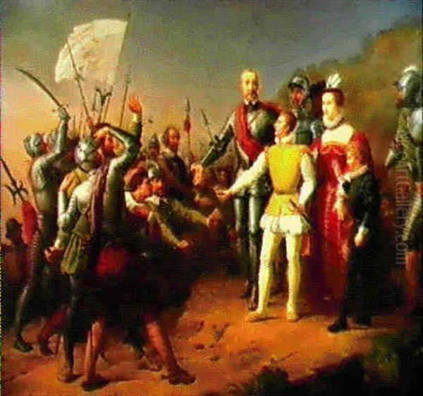 Henri Iv A L'age De 15 Ans Oil Painting by Pierre Louis Delaval