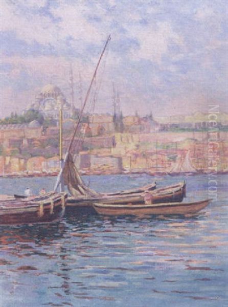 La Corne D'or, Istanbul Oil Painting by Henri Delavallee